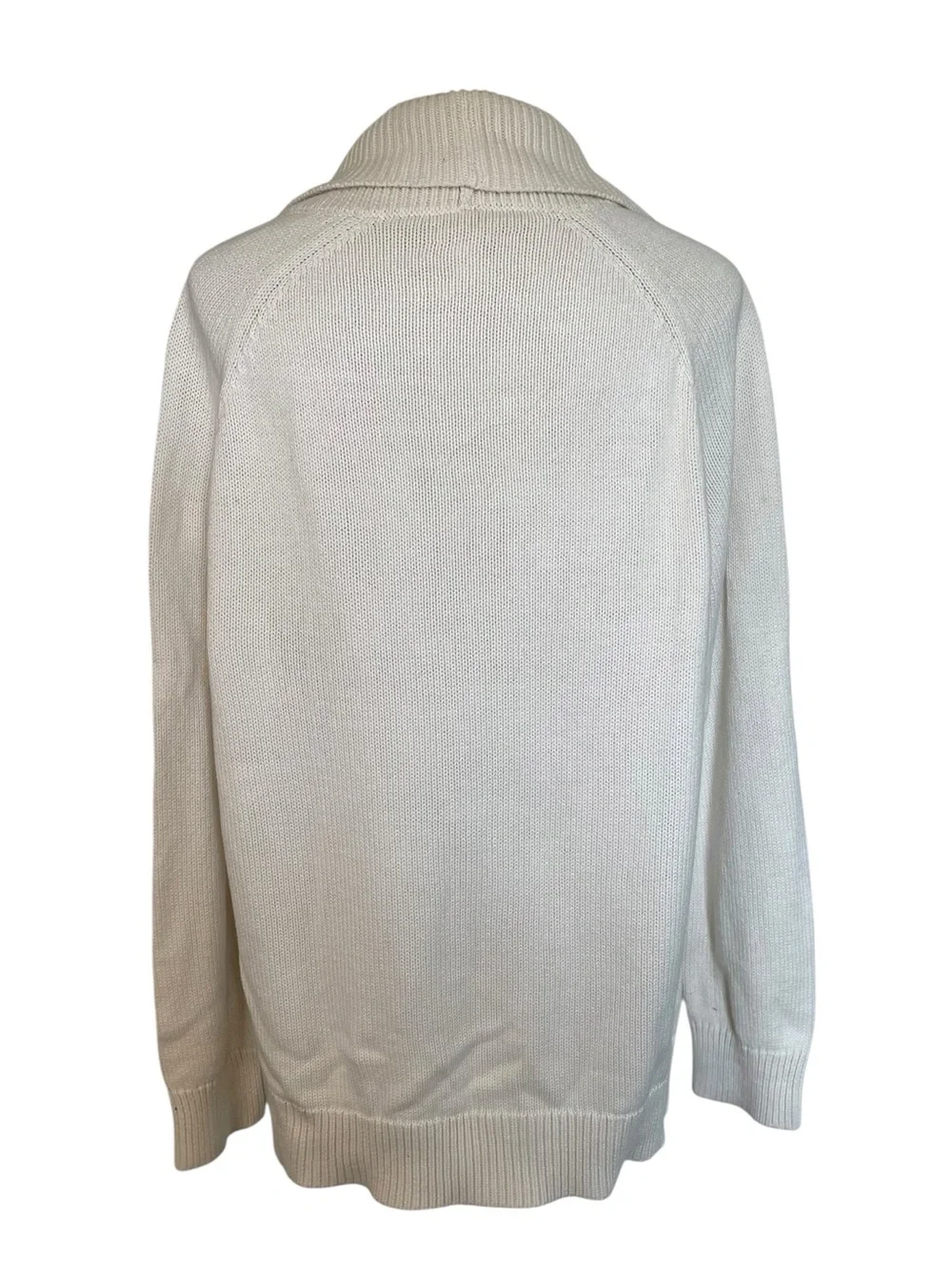 J. Crew Cream Shawl-Collar Cardigan with Button Front
